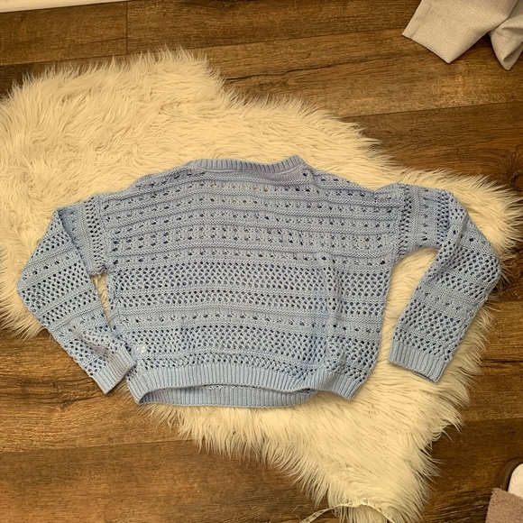 Cropped Open Weave Sweater - Picture 3 of 8